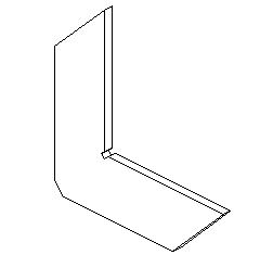 Пластина угловая для дверей D03 007 02 | TBO 56 из листа алюминия