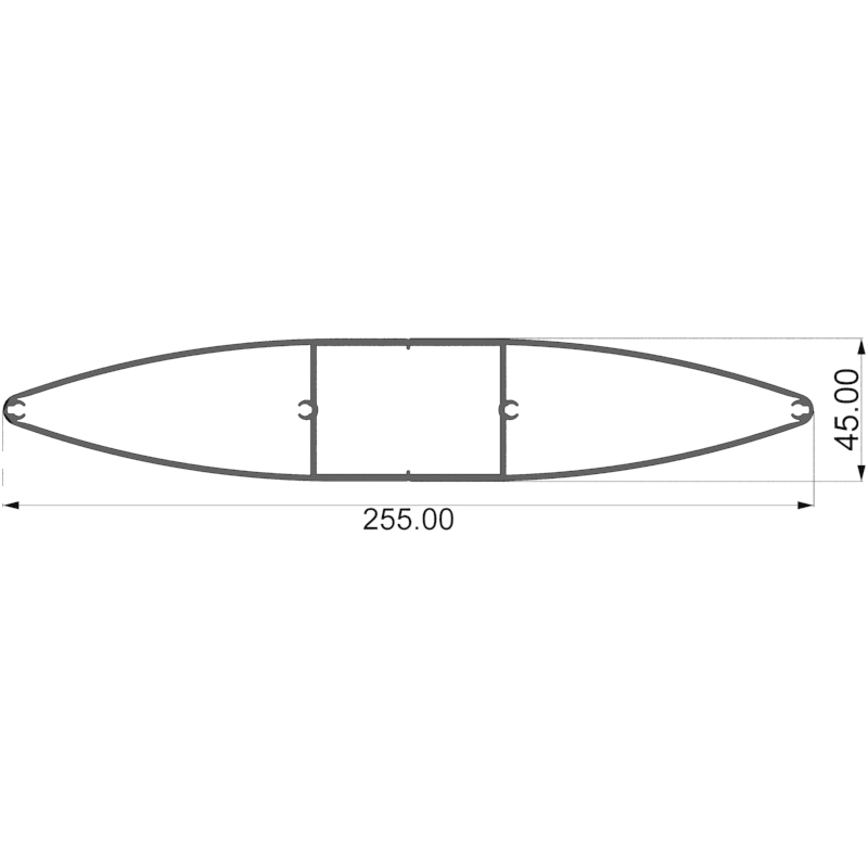 Алюминиевый профиль 800 115 | ламель "самолётное крыло"