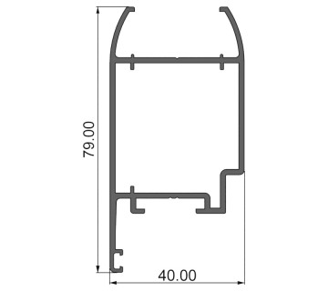 Алюминиевый профиль 380005 | полотно двери перегородки